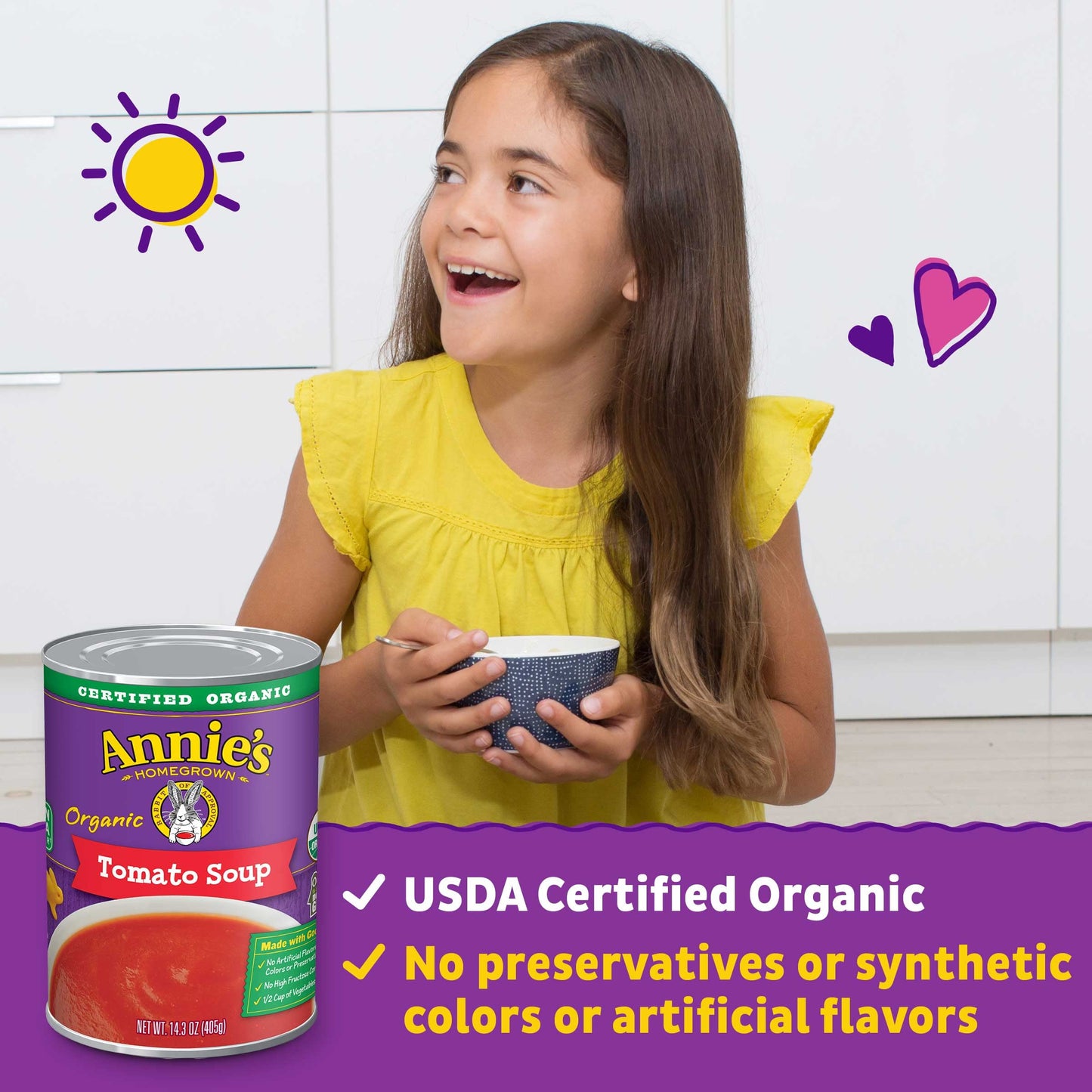 Annies Organic Tomato Canned Soup, Non-Gmo, 14.3 Oz