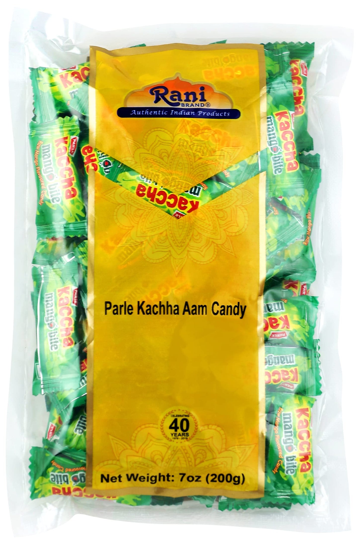 Rani Brand Kachha Aam Candy - Vegan, Gluten Friendly, NON-GMO - 7oz (200g) Individually Wrapped Indian Treats
