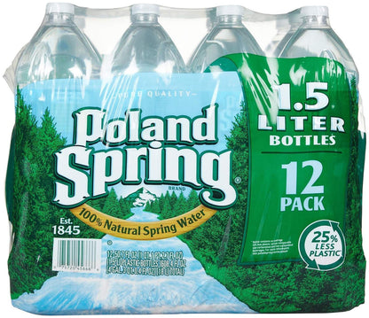 PolandSprings Spring Water, 12 Count, 50.7 Ounce