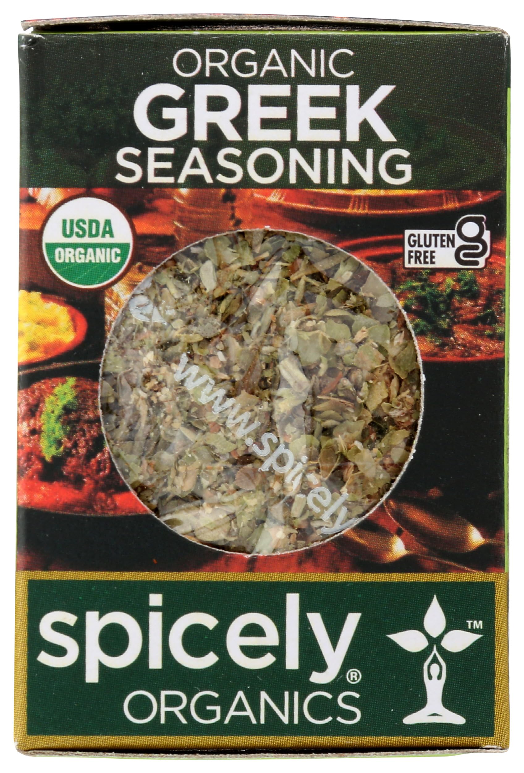 Spicely Organic Seasoning Greek 0.20 Ounce Ecobox Certified Gluten Free