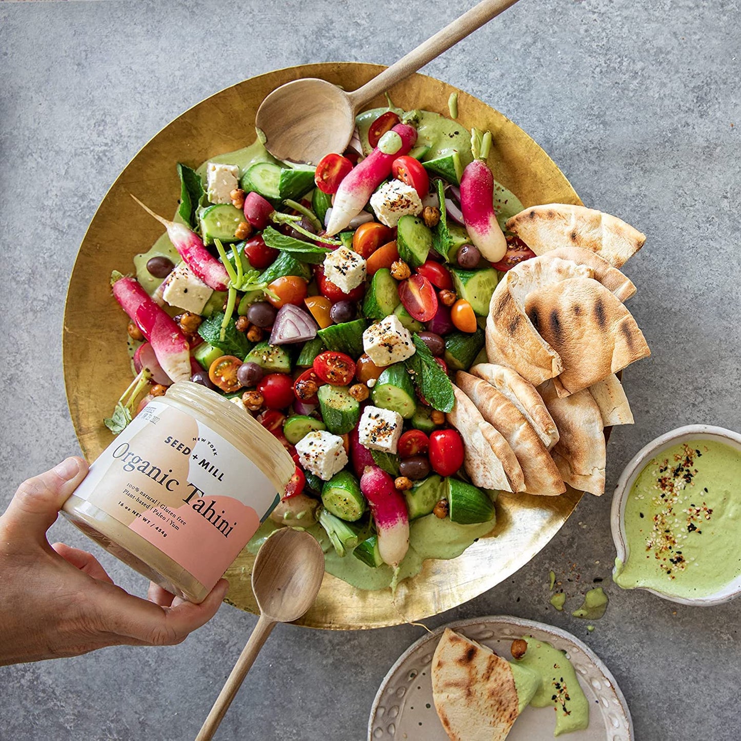 Seed + Mill Tahini Sauce - Organic, Vegan, Gluten Free - 16oz - Model 0859921006550