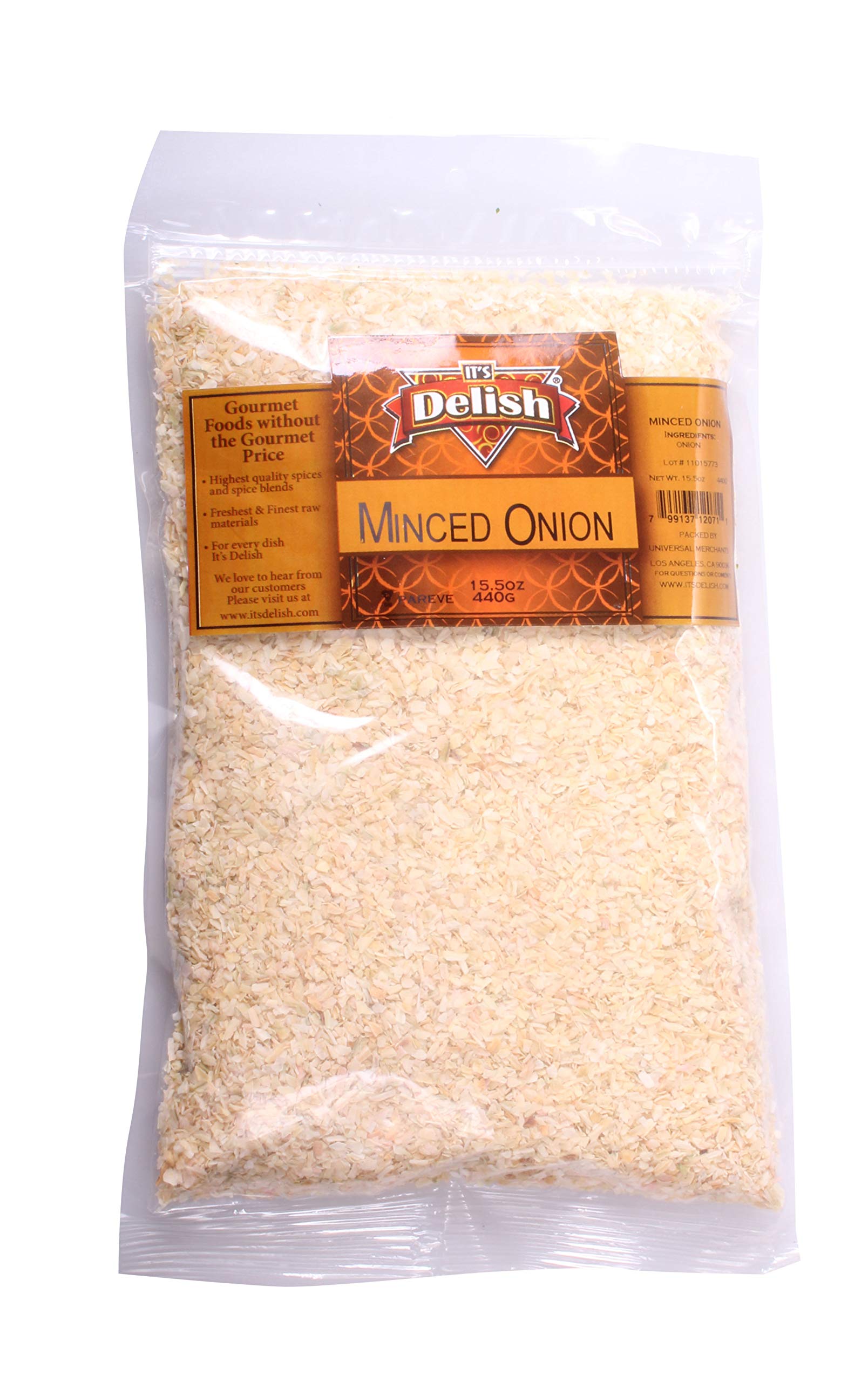 Its Delish Dehydrated Minced Onion - No Preservatives, Certified Kosher - 2 lbs
