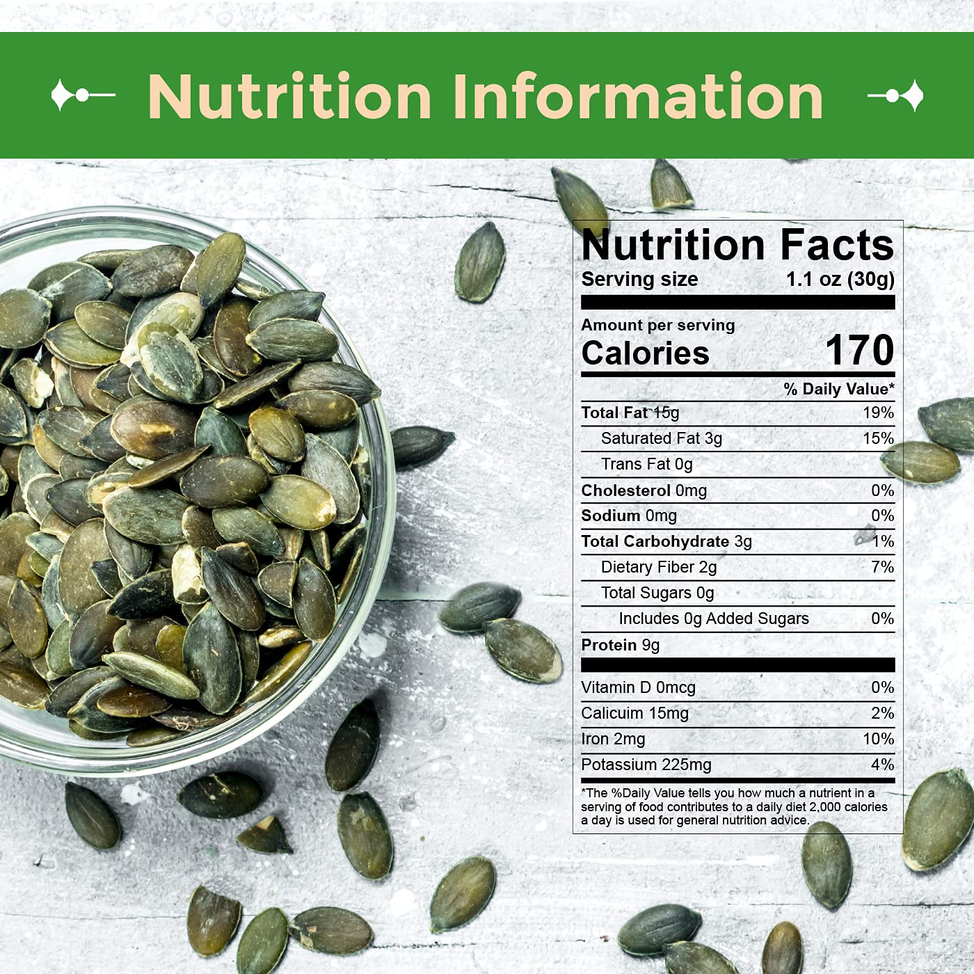 Sincerely Nuts - Raw Unsalted Shelled Pepitas Pumpkin Seeds | Healthy Antioxidant All Natural Snack Food Or Toppings | Vegan, Kosher, Gluten Free Food | High In Protein 1(Lb) Bag