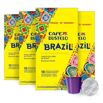 Cafe Bustelo Espresso Capsules, Brazil Blend, Nespresso Compatible, Intensity 11, 40 Count