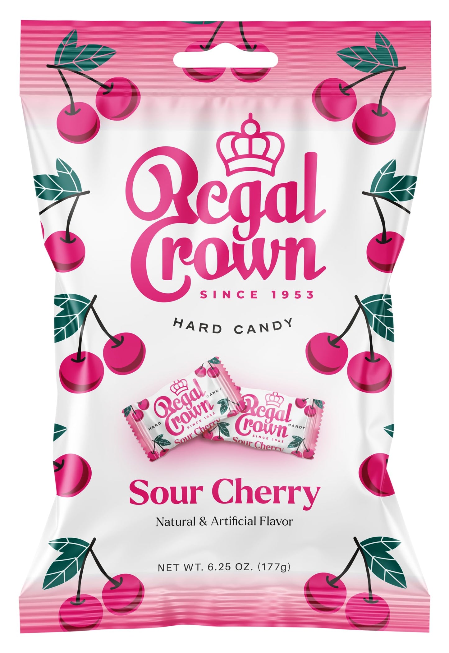 The Hampton Candy Company Sour Candy Variety Pack, 6.25 Ounce Bag (Pack of 4), G , Apple, Lemon & Cherry Flavors