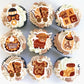 Cyodoos Edible 40Pcs Highland Cow Cupcake Toppers Farm Animals Cupcake Picks Highland Cow Theme Baby Shower Kids Birthday Party