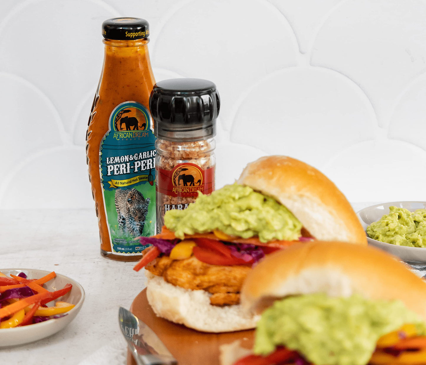 Lemon & Garlic Peri-Peri Hot Sauce By African Dream Foods | All-Natural Sweet And Spicy Piri-Piri Sauce With Thai Chili Peppers