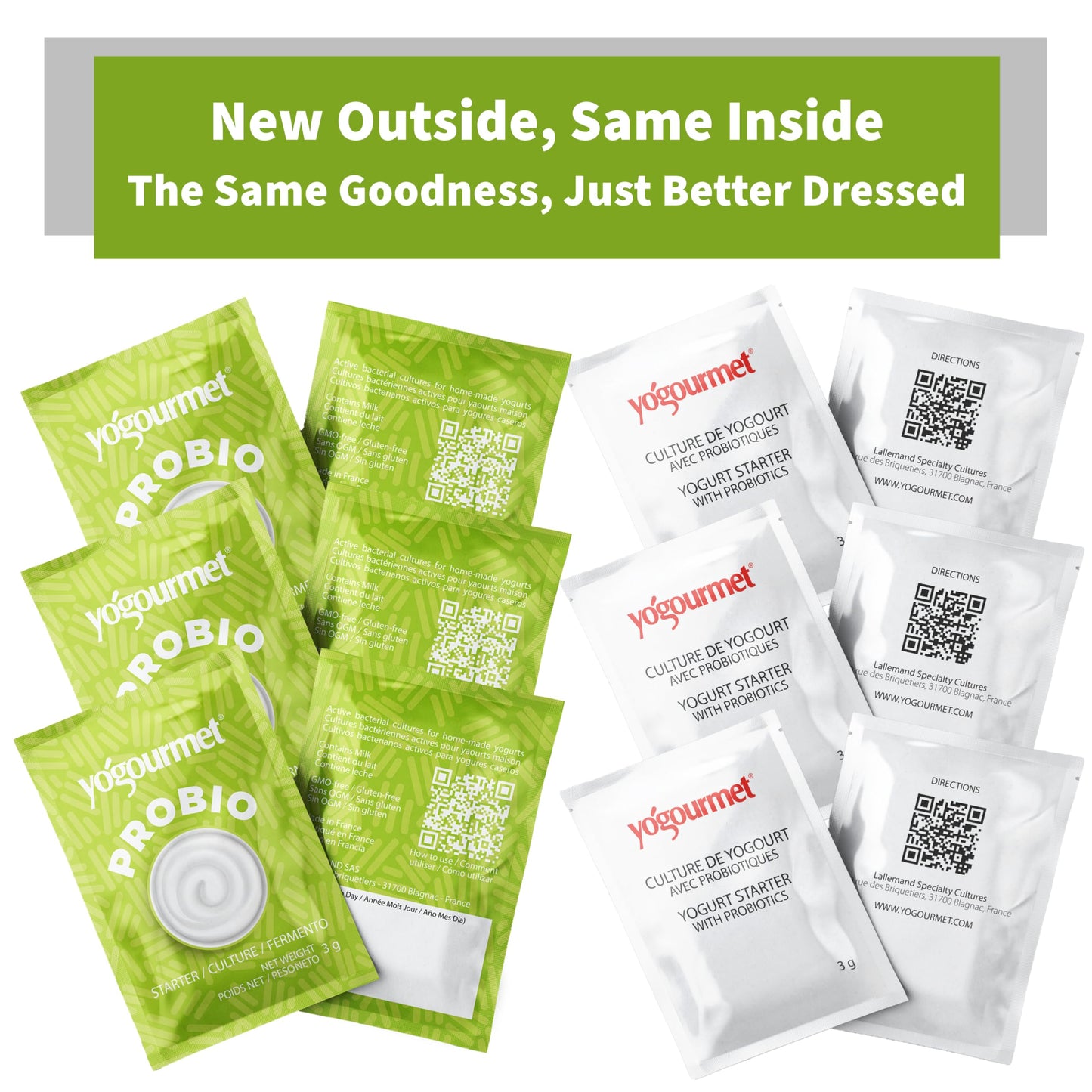 Yogourmet Yogurt Starter Culture with Probiotics - 12 Sachets - All Natural, Gluten Free, Kosher, Halal