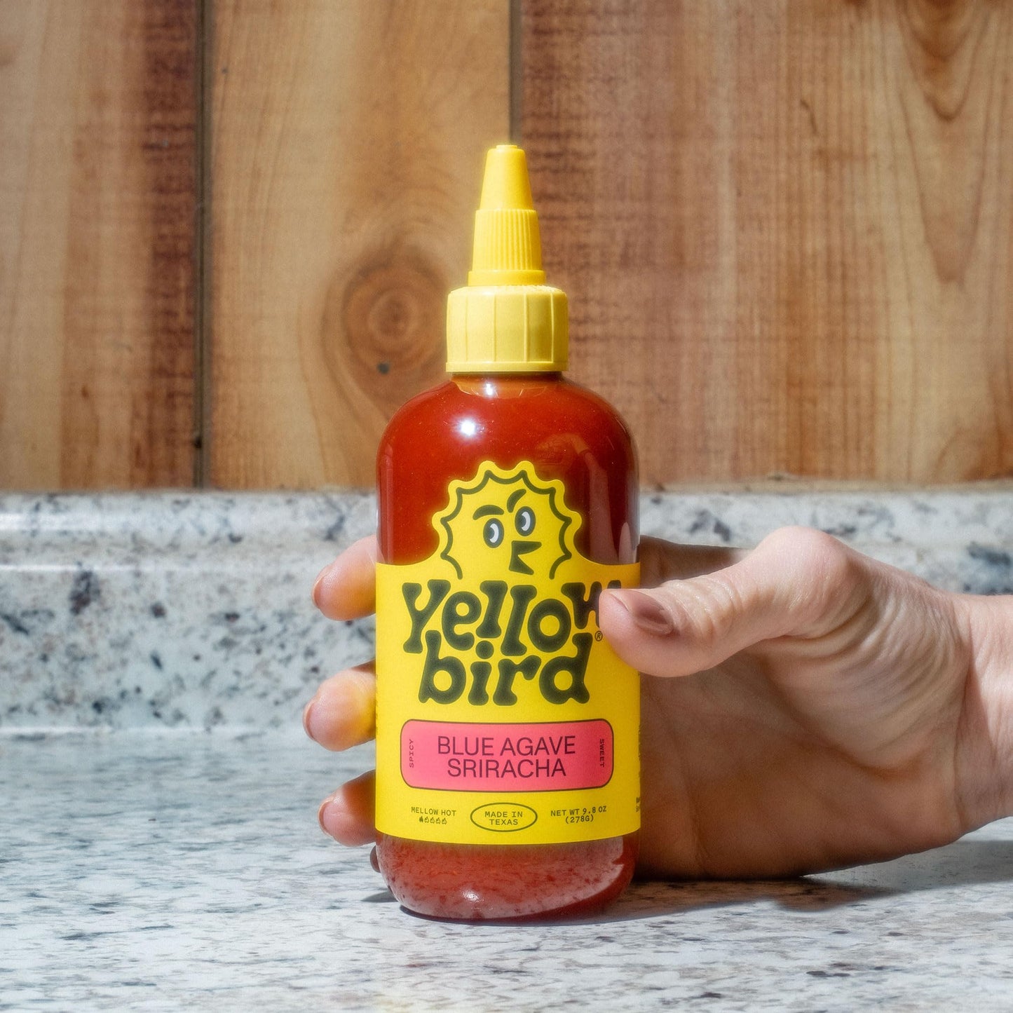 Blue Agave Sriracha Hot Sauce by Yellowbird - Jalapeno garlic and Agave chili Pepper Sauce - Plant-Based gluten Free Non-gMO Hot