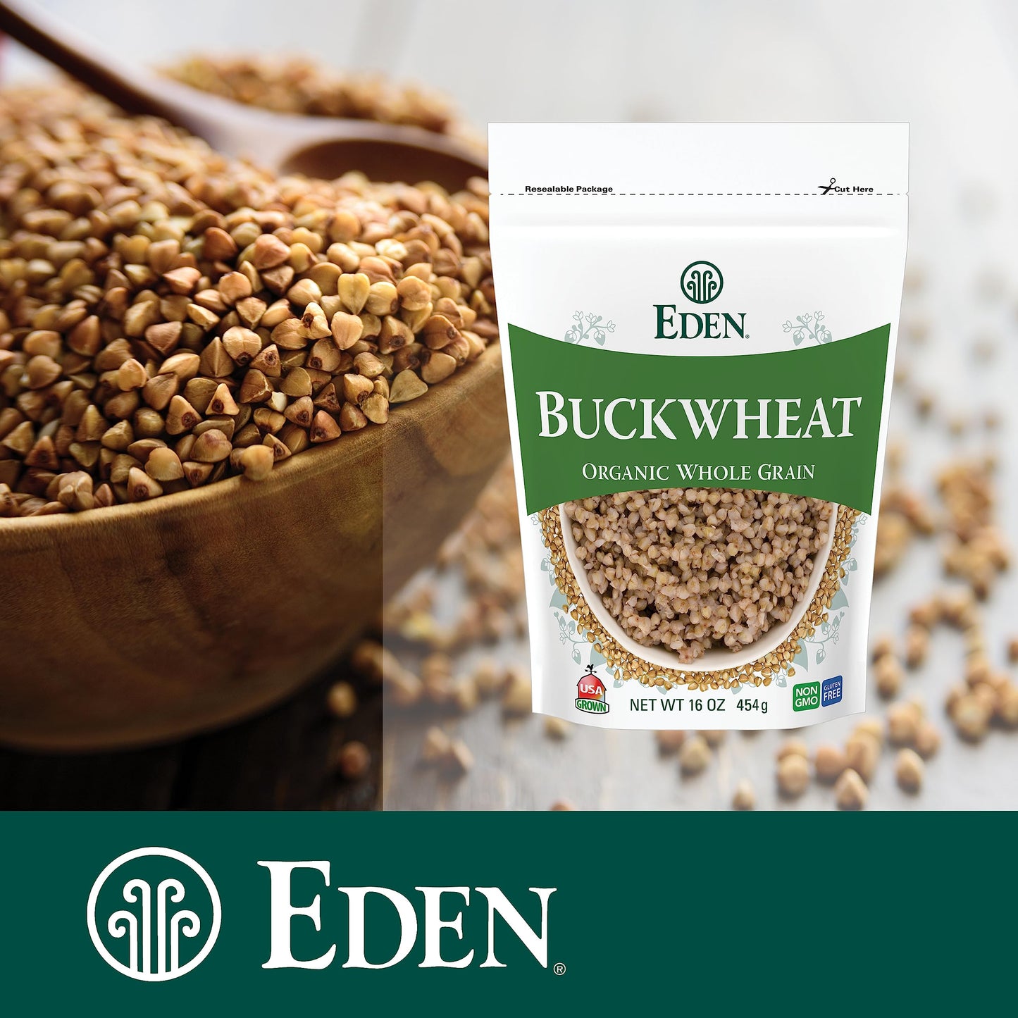 Eden Organic Buckwheat, 16 Oz, Gluten Free, 100% Whole Grain