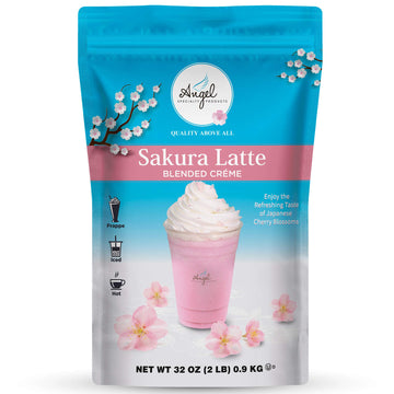 Sakura Latte Blended Crme by Angel Specialty Products [2 LB] [22 Servings]