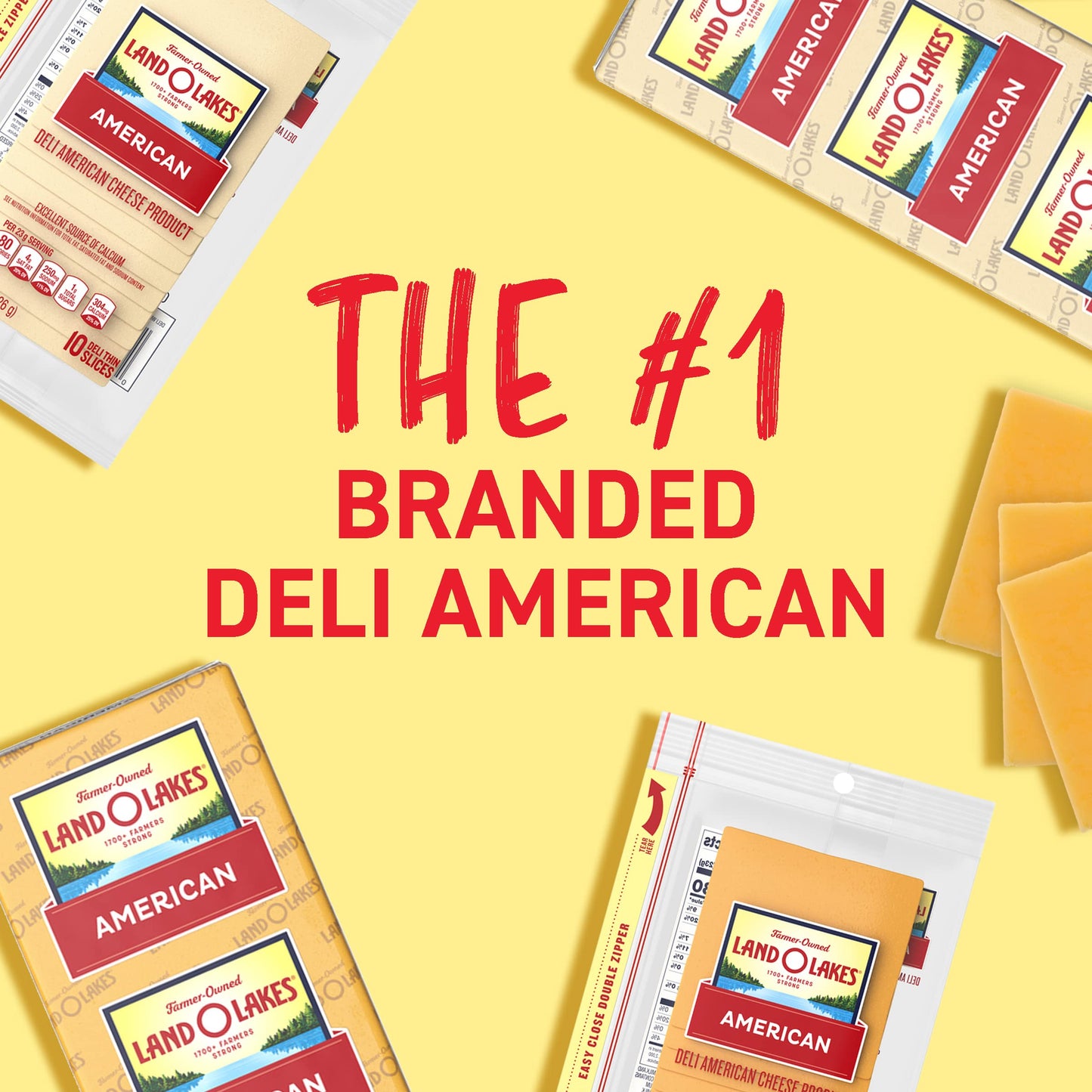 Land O Lakes Sliced White Deli American Cheese Product, 8 oz