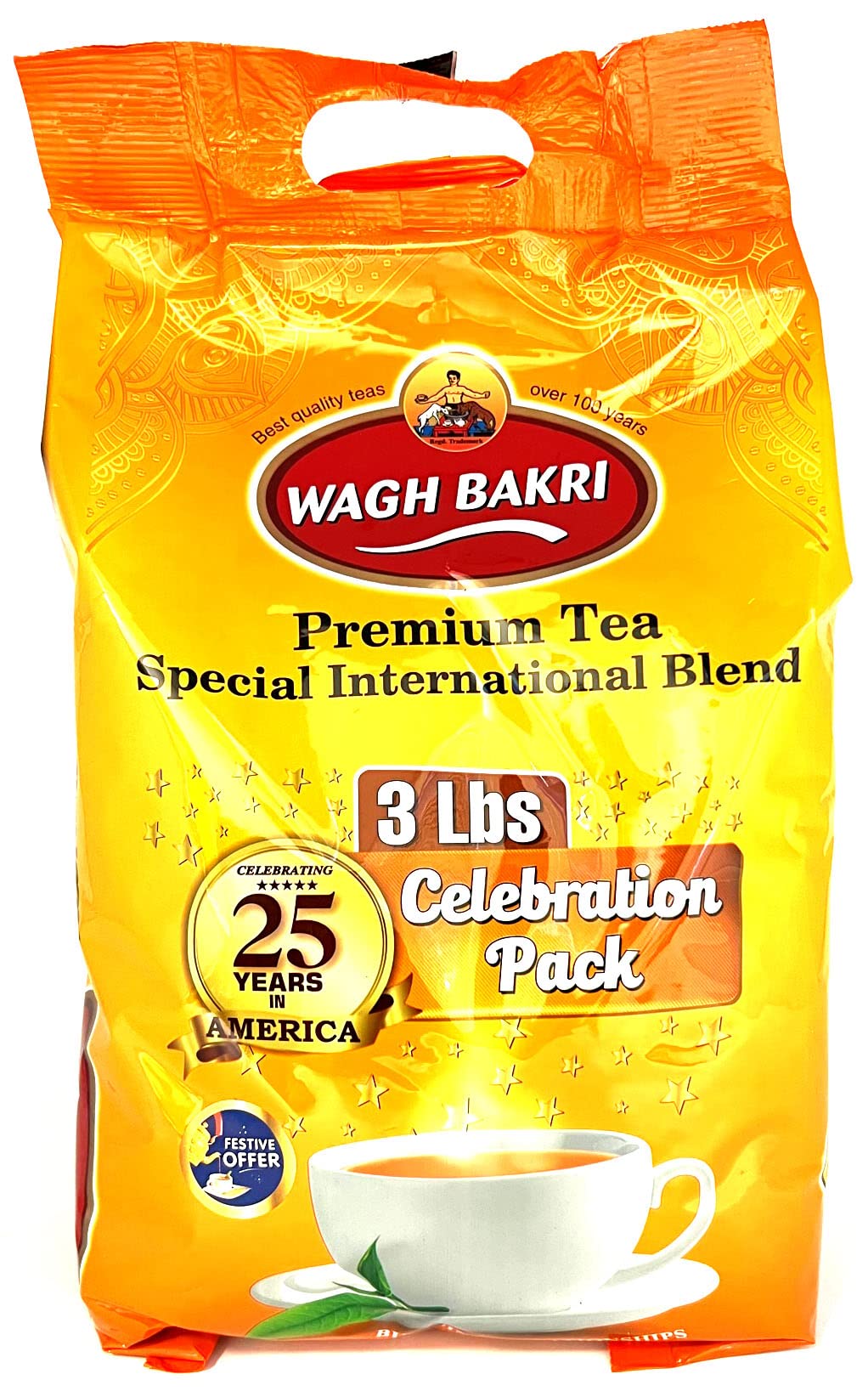 Wagh Bakri Premium International Blend Tea, 3 Pound Promo Pack