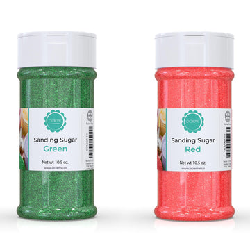 OCreme Sanding Sugar for Cookie Decorating - Eye-Catching Christmas-Kit Sugar Crystals for Unique Cake Toppings, Cupcakes and Co