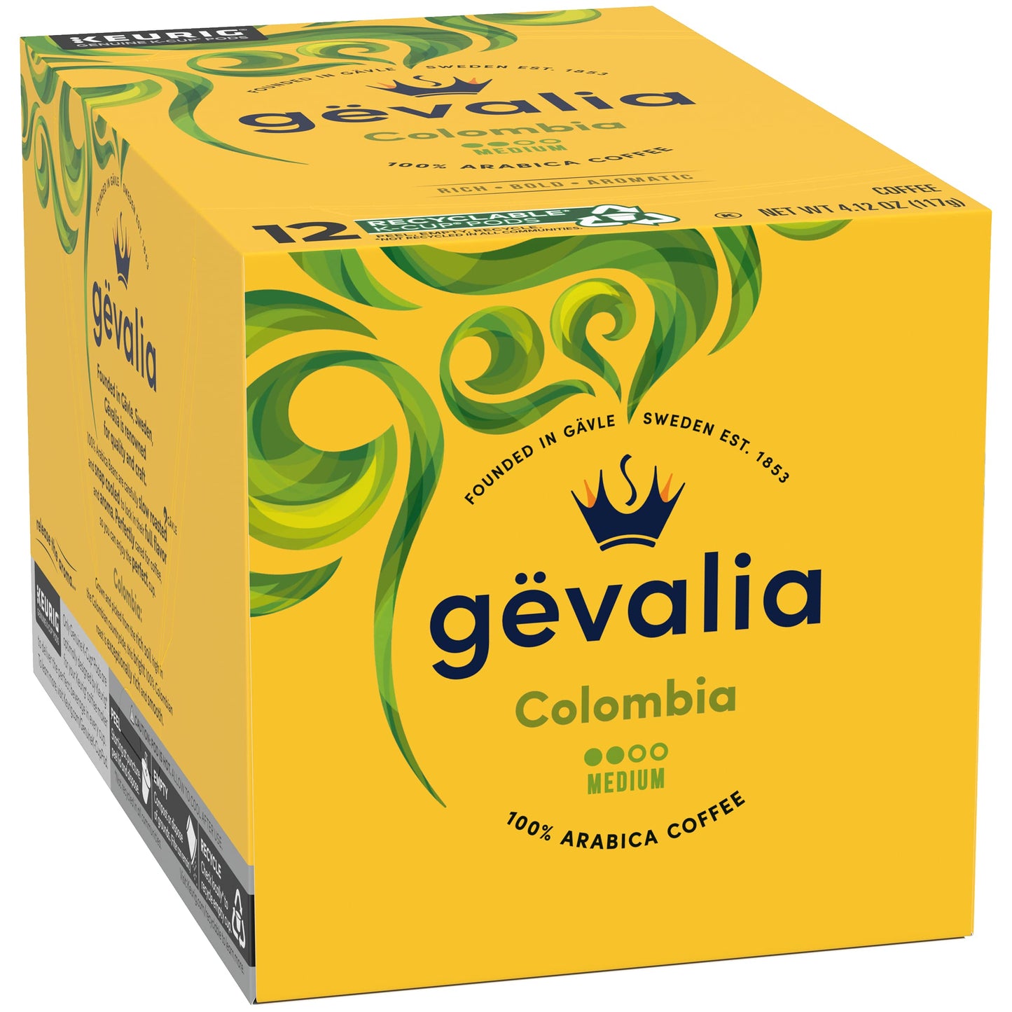 Gevalia Colombian Coffee K-Cup Pods 12 Ct. Box (Pack Of 3)