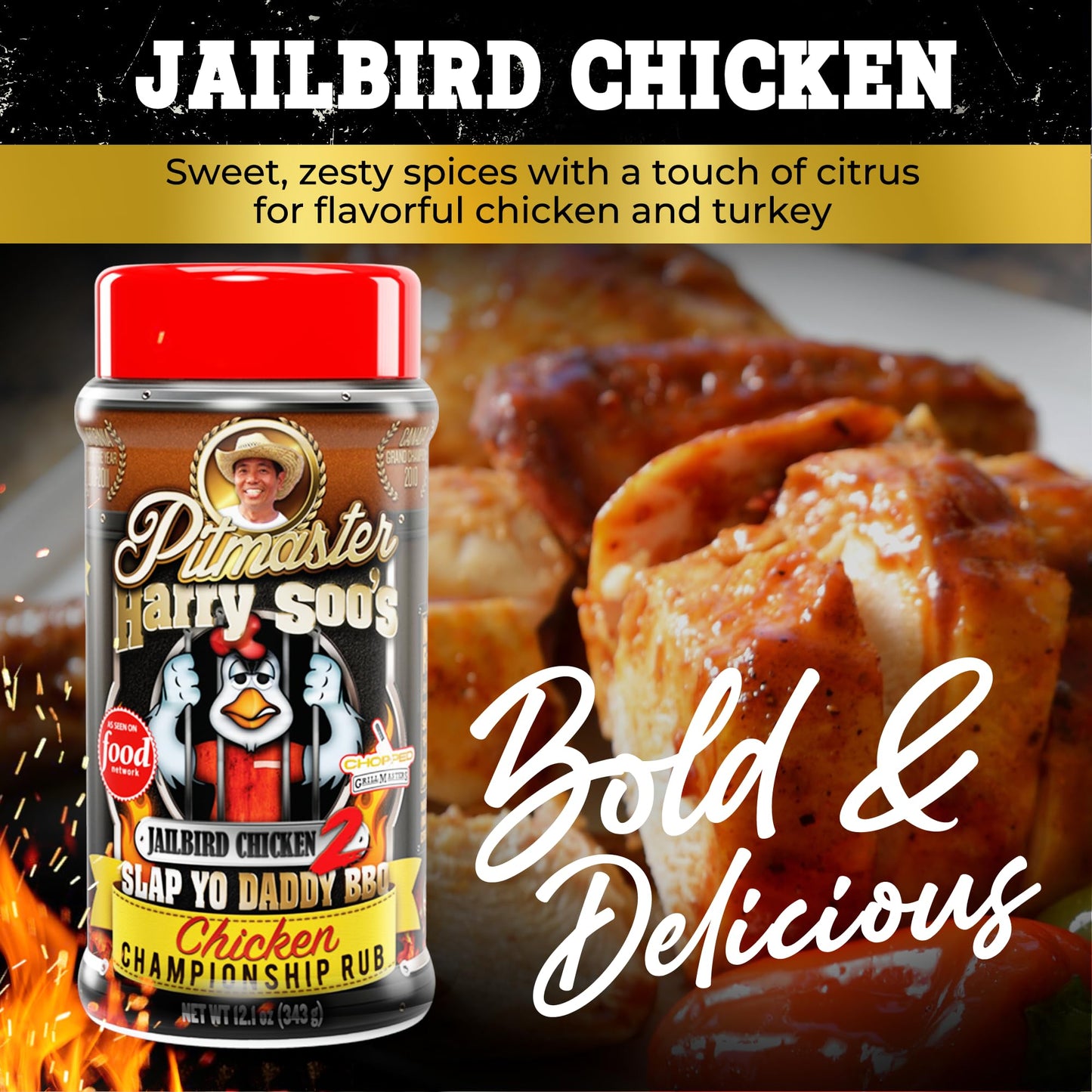 Slap Yo Daddy BBQ Rub - Championship BBQ Seasoning - Gluten Free, No MSG - 12 Oz