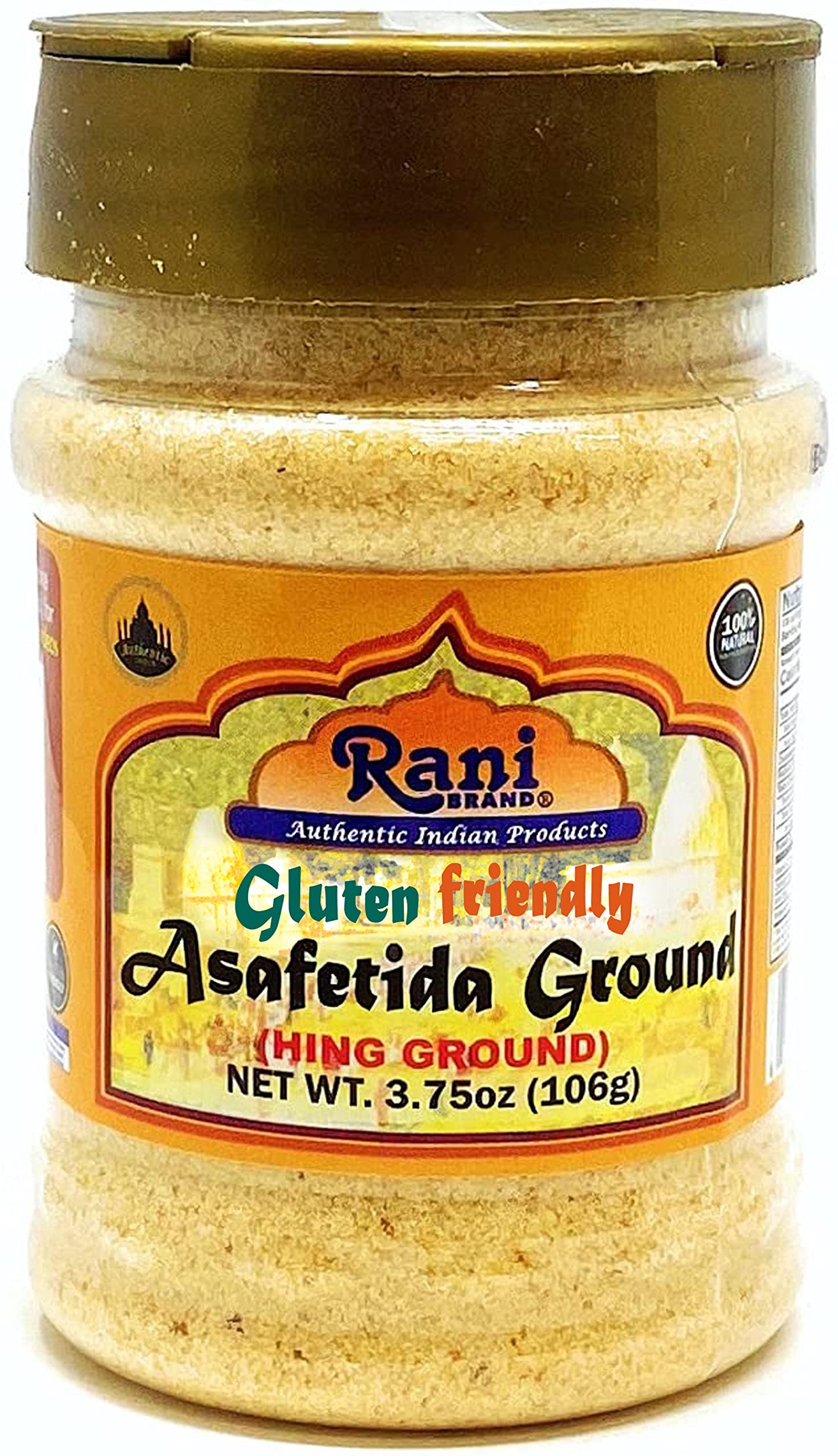 Rani Asafetida (Hing) Ground 3.75Oz (106G) Gluten Friendly, Pet Jar ~ All Natural | Salt Free | Vegan | Non-Gmo | Asafoetida Ind