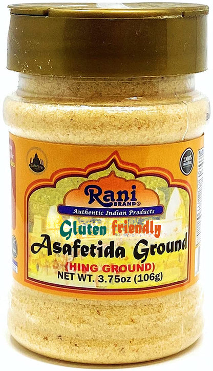 Rani Asafetida (Hing) Ground 3.75oz (106g) Gluten Friendly, PET Jar ~ All Natural | Salt Free | Vegan | Non-GMO | Asafoetida Ind