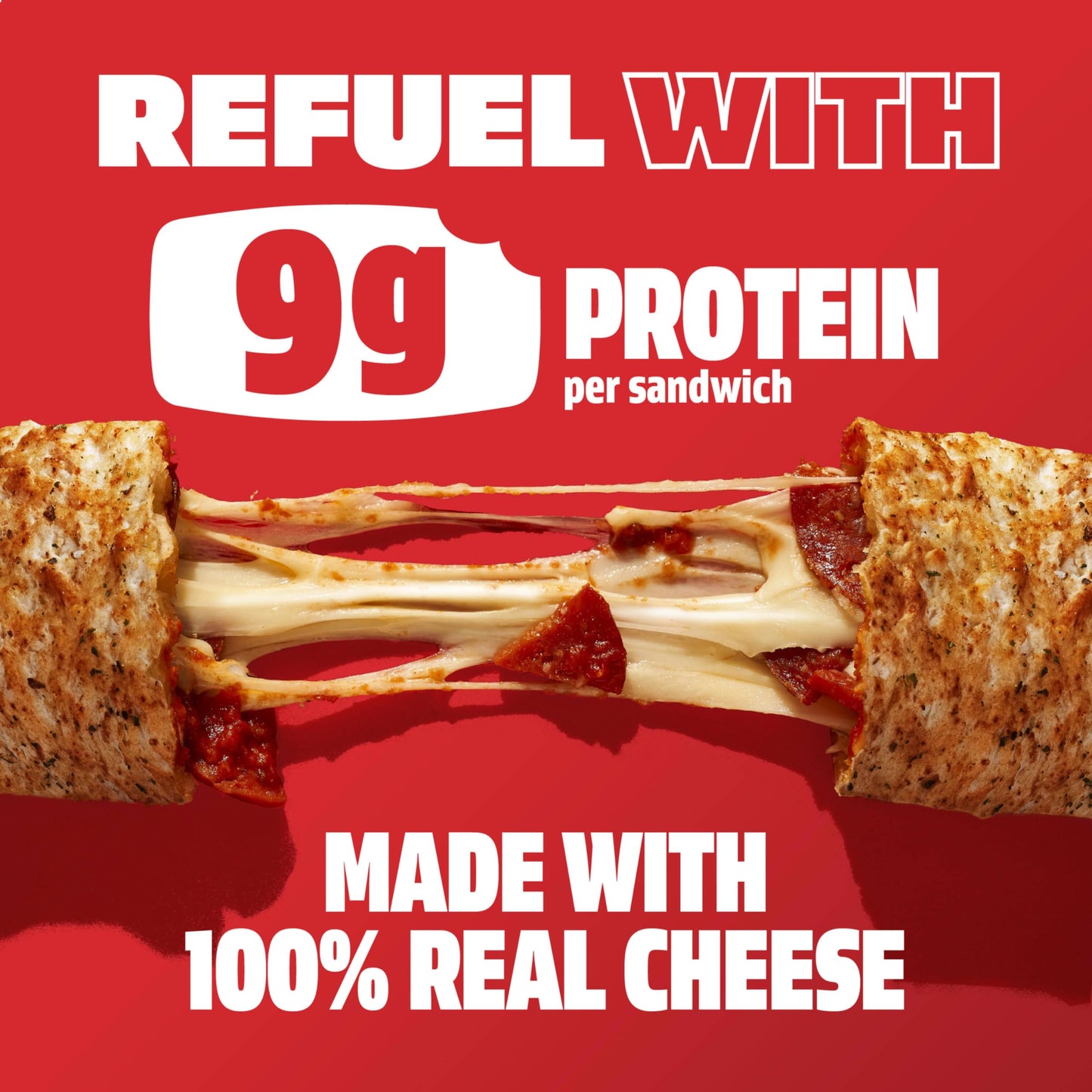 Hot Pockets Pepperoni and Sausage Pizza, Hot Pockets Frozen Sandwiches, Frozen Snacks, Air Fryer Snacks, 9g Protein, 4-Pack