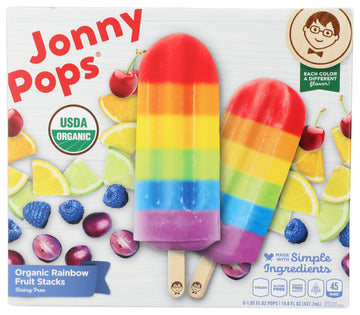 Jonnypops Organic Rainbow Fruit Stacks, 14.8 Fz