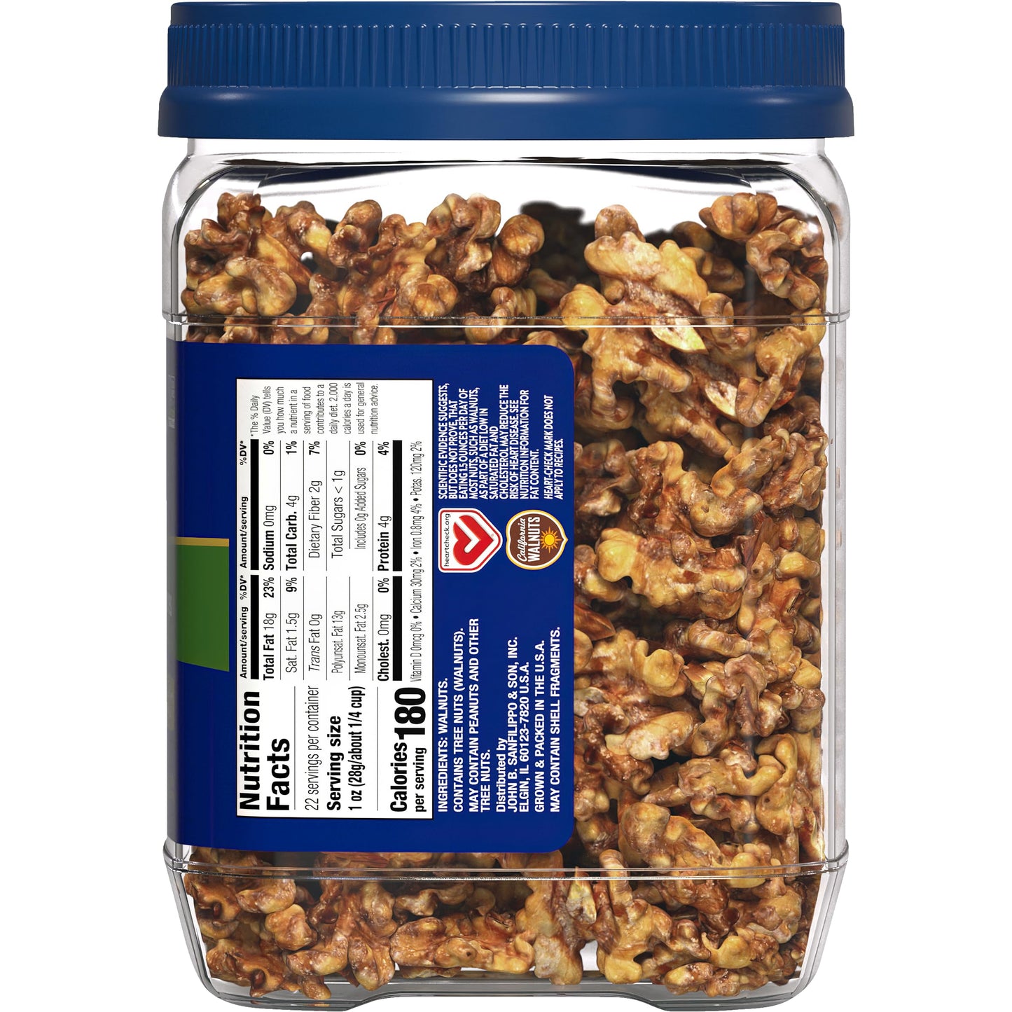 Fisher Walnut Halves & Pieces, 22 oz Pantry Pack, 100% California Unsalted, Vegan, Keto, Gluten Free, Brown