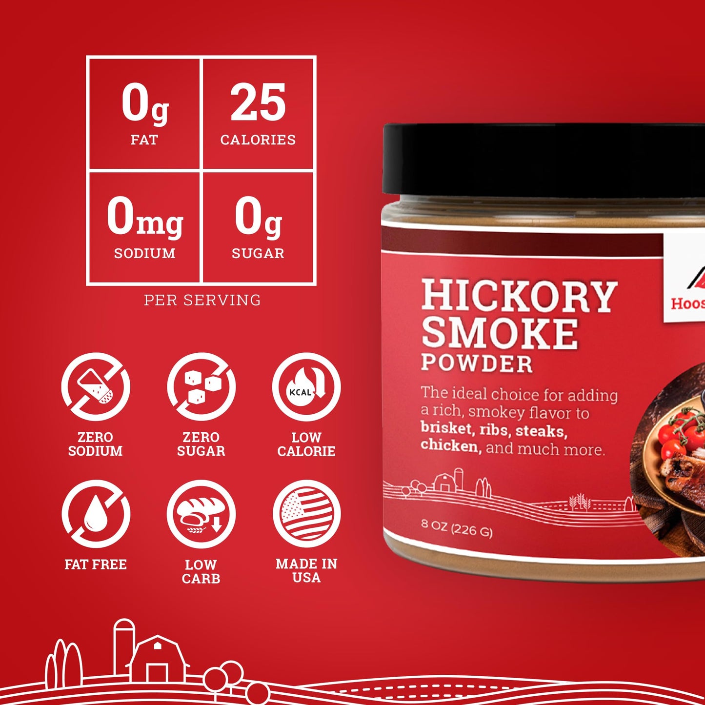 Hoosier Hill Farm Hickory Smoke Powder  8oz (Pack of 1)