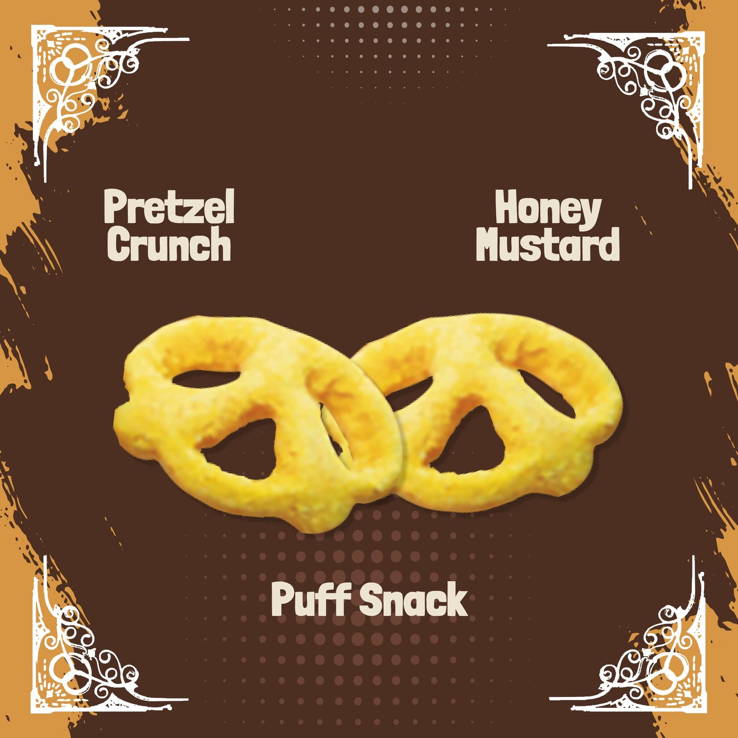 Unique Snacks Puffzels, Sweet Honey And Savory Mustard Flavor With A Fun Pretzel Crunch, Gluten-Free Snacks, 4.8 Oz. Snack Bag,
