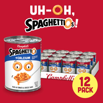 Campbell'S Spaghettios Original Canned Pasta Plus Calcium, 15.8 Oz Can (Pack Of 12)