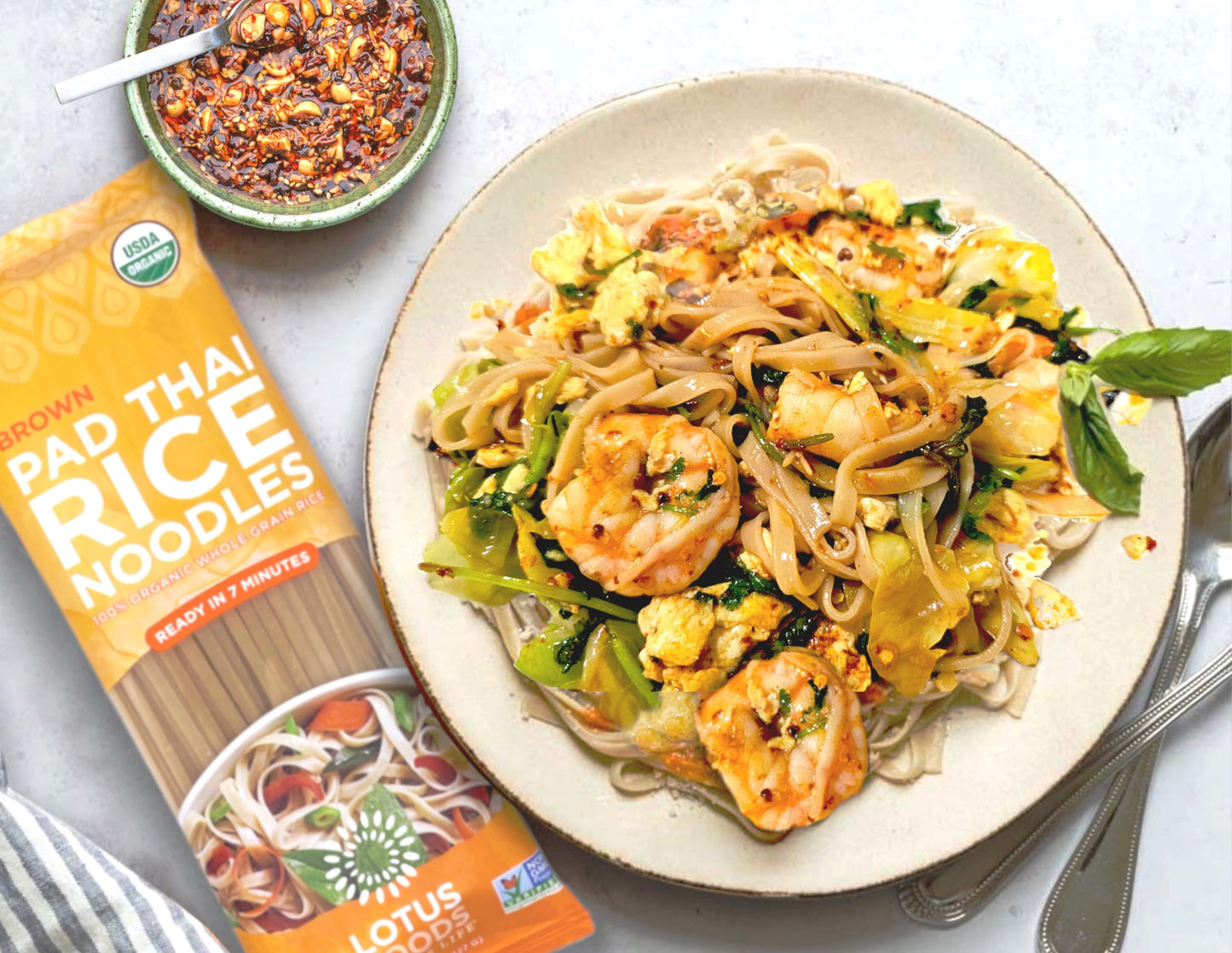 Lotus Foods Organic Brown Pad Thai Rice Noodles (PACK OF 3)