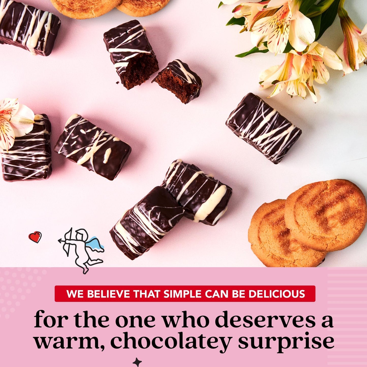 Davids Cookies Love Assorted Cookies Bucket 1.3Lbs - Delicious Thin Crispy Cookies & Chocolate Dipped Soft Brownies Treats - Lov