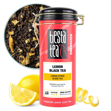 Tiesta Tea Lemon Black Tea - Loose Leaf, High Caffeinated, 5oz Tin, Brews Up to 50 Cups