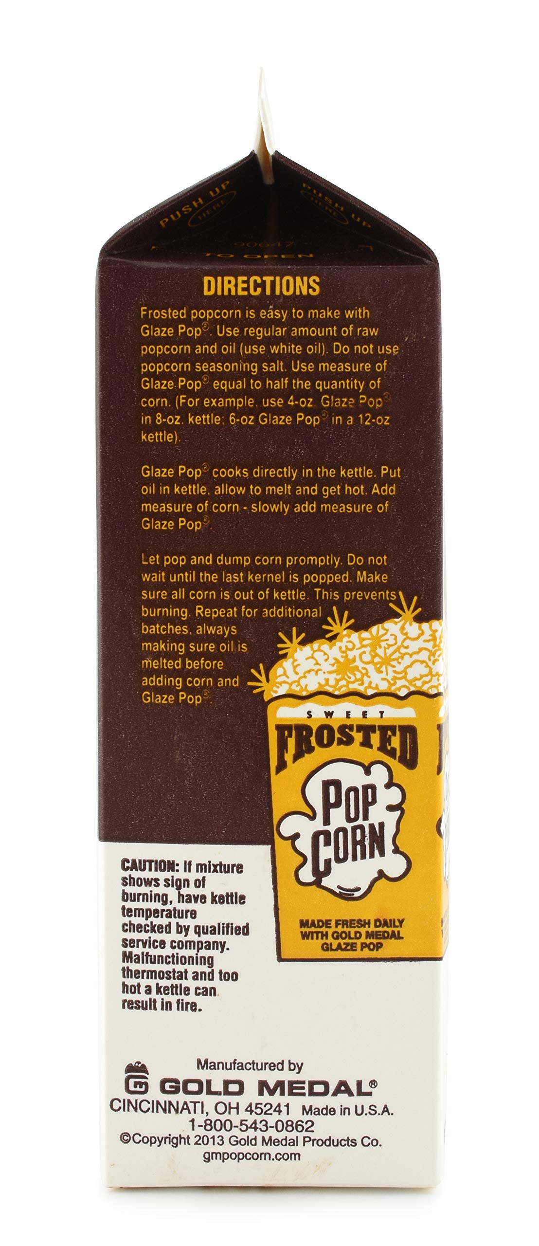 Gold Medal Chocolate Glaze Frosted Popcorn Mix, 14 oz, Pack of 12