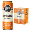 Liquid Remedy Kombucha Sugar Free Organic Drink  Low Calorie  Probiotic Like Tea for Gut Health - Orange Splash - 12 Fl Oz Can  4-Pack