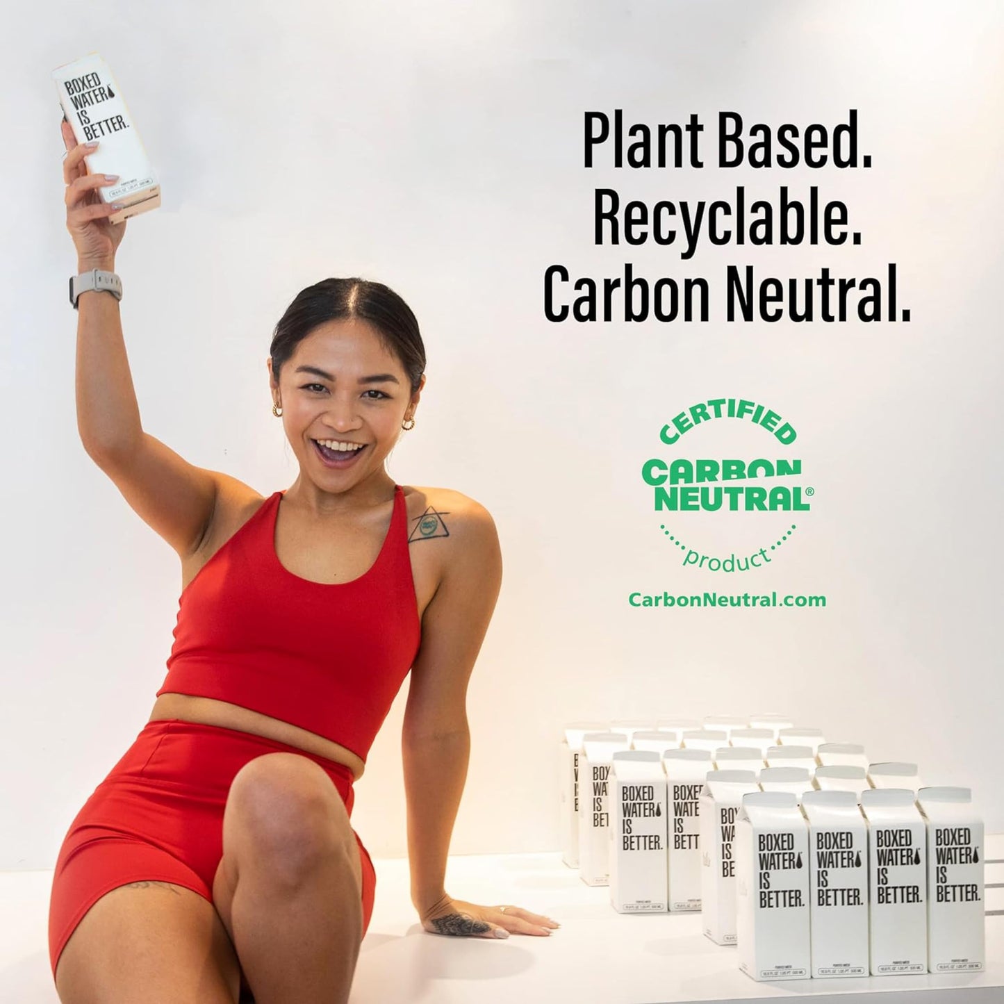 Boxed Water 16.9 oz. (24 Pack) - Purified Drinking Water in 92% Plant- Based Boxes - 100% Recyclable, BPA-Free, Refillable/Reusa