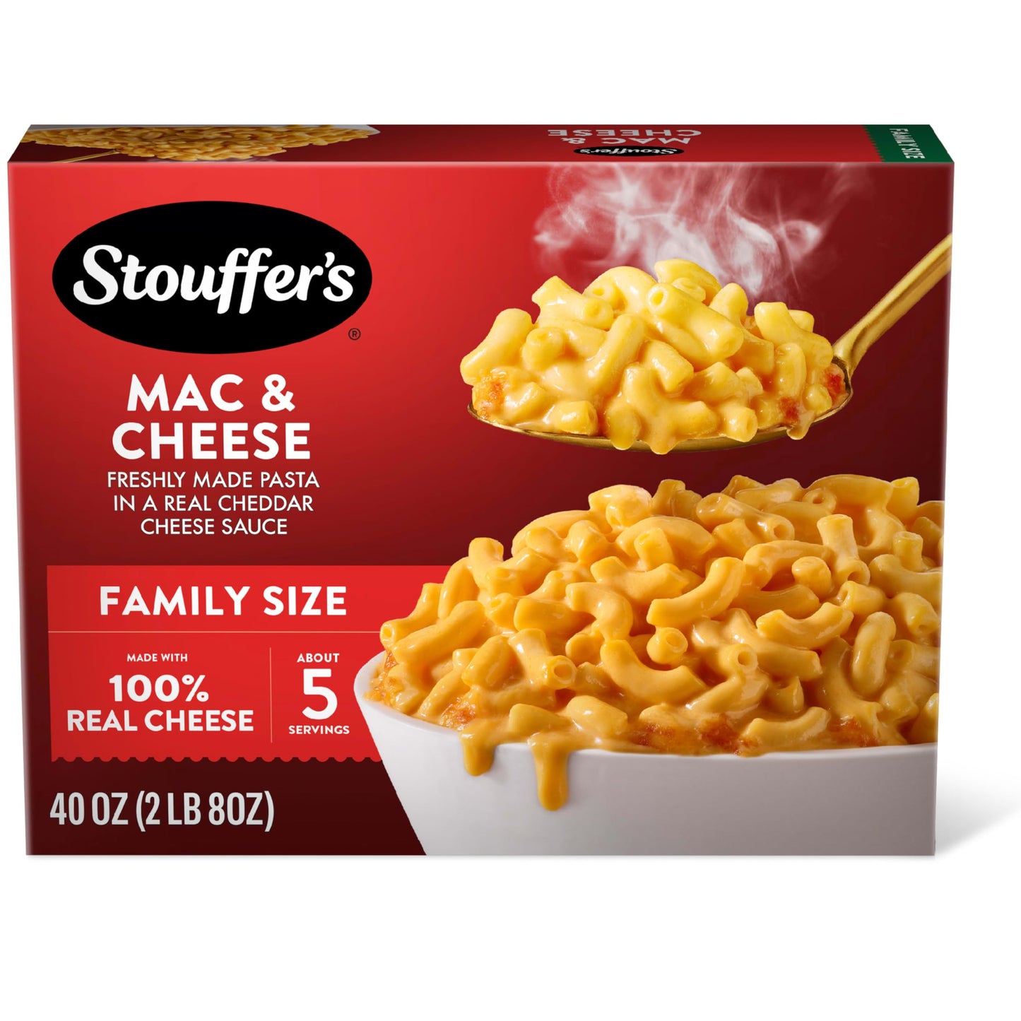 Stouffers Mac & Cheese, Family Size, Macaroni And Cheese, Easy Frozen Meal For Lunch Or Dinner, 40 Oz (Frozen) 40 oz
