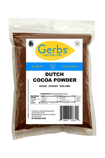 GERBS Dutch Cocoa Powder, 4 lbs, 22-24% Cocoa Butter Fat, Rich Smooth Dutch Process, Allergen-Free, Resealable Bag