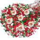 1 Bottle Edible Mixing Christmas Sprinkles 6 Santa Claus Christmas Tree | Cake Cupcakes and Ice Cream Topper Decorations | Edibl