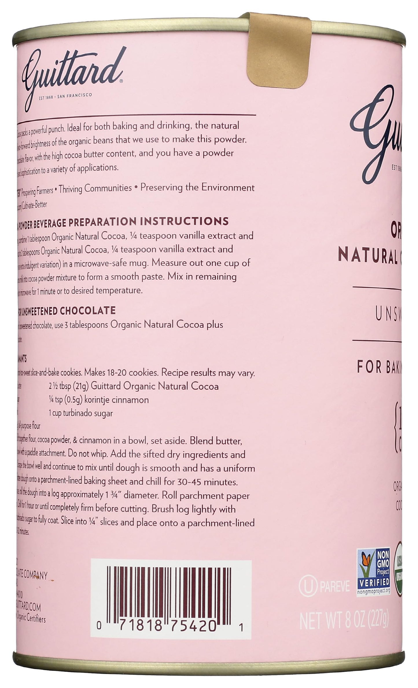 Guittard Organic Cocoa Powder, 8 Oz