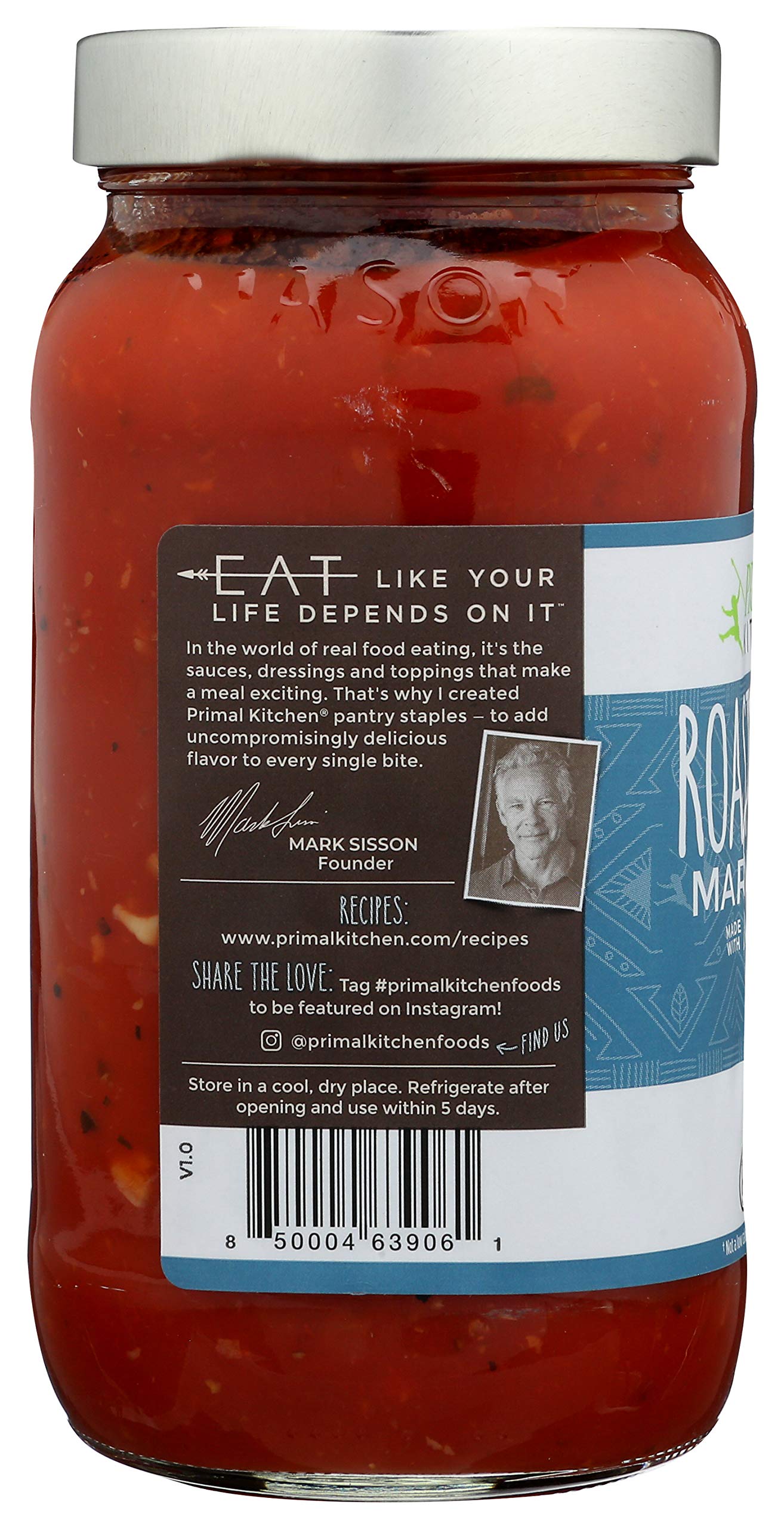 Primal Kitchen Marinara Sauce, Roasted Garlic, 24 oz