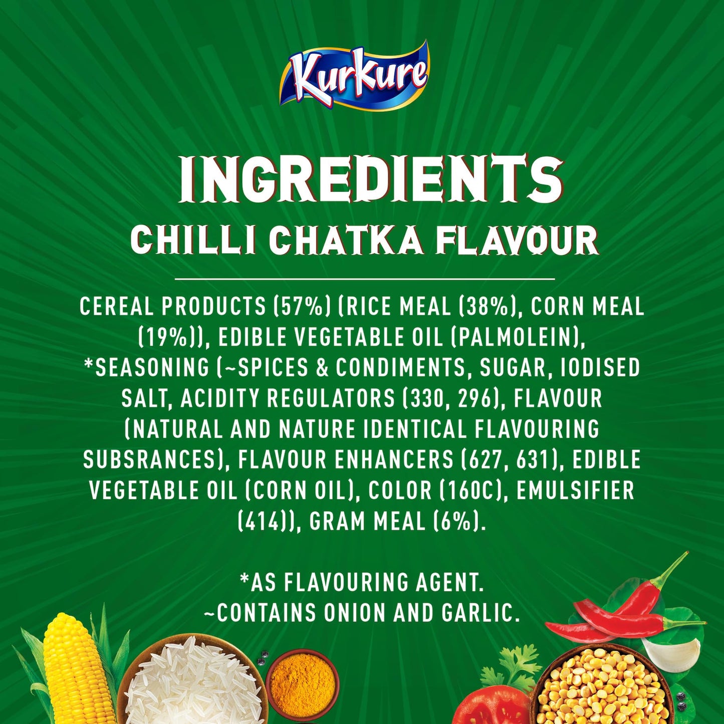 Kurkure Namkeen Chips, Chilli Chatka Flavour, Crispy Spicy Chips & Snacks, 70/75G(Weight May Vary)