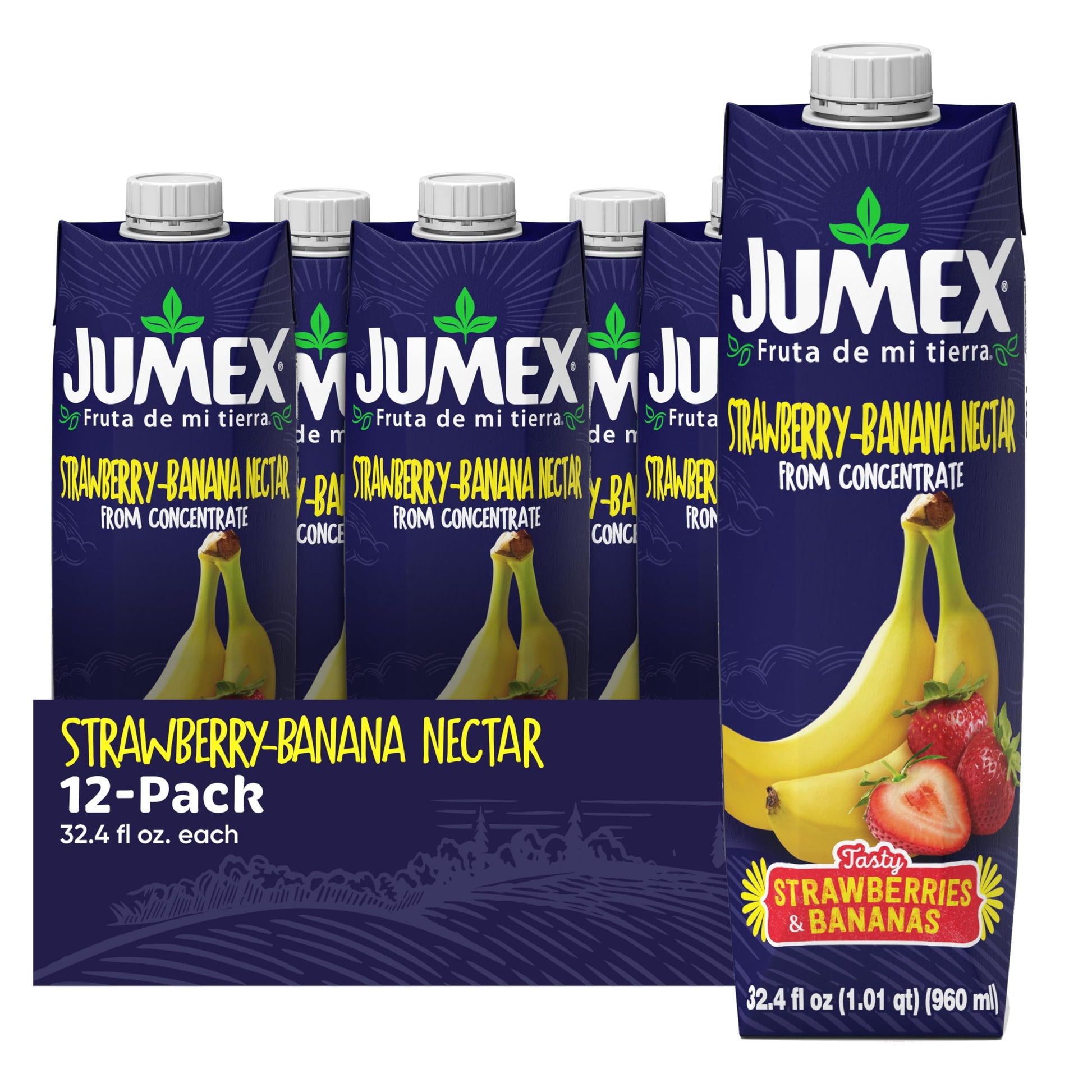 Jumex Strawberry-Banana Nectar, 32.4 Fl Oz (Pack of 24)