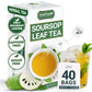 LeafLea Soursop Leaf Tea Bags - Natural Digestive Support, Caffeine-Free, 40 Bags