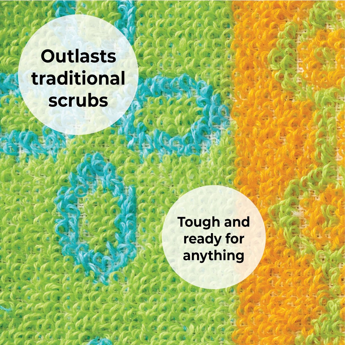 Skoy Scrub, 2-Pack , Non-Scratching, Reusable Scrub For Kitchen And Household Use, Environmentally Friendly, Dishwasher Safe - A