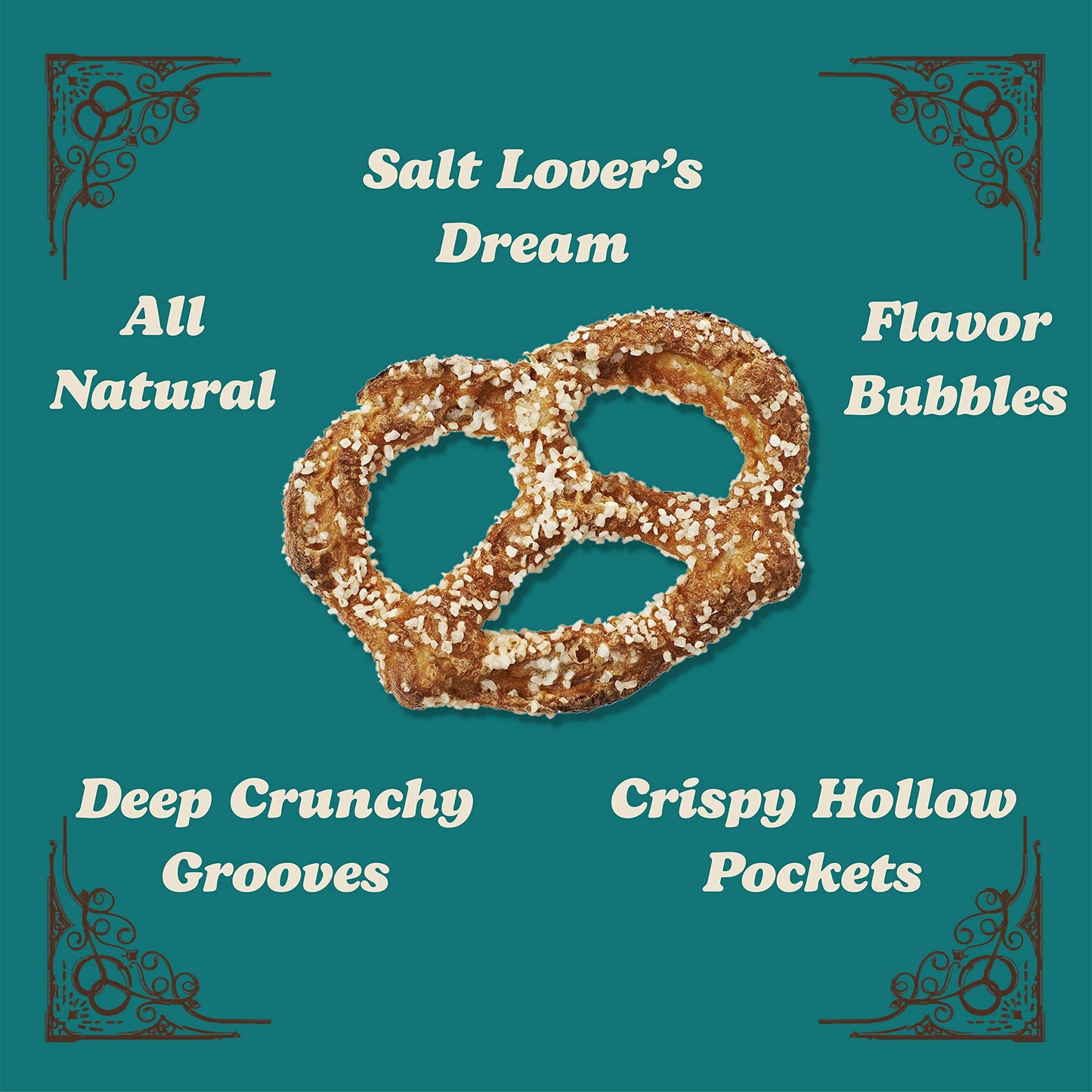 Unique Snacks Extra Salt Splits Pretzels, 11 Oz. Bag, Pack of 12, OU Kosher, Non-GMO, Original Split-Open Snack