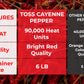 Extreme Hot Cayenne Pepper Powder Bulk 90,000 Heat Units 6 LB, Ground Cayenne Powder Hot Pepper Powder - Red Pepper Powder Spice