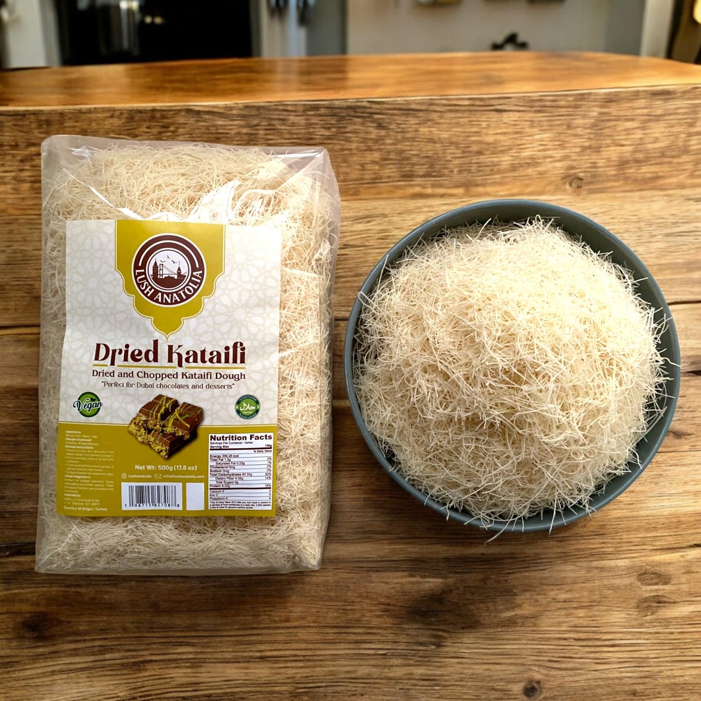 Premium Dried Kataifi Shredded Fillo Dough For Viral Dubai Pistachio Chocolate Bar, Kunafa, Knafeh, And Middle Eastern Desserts