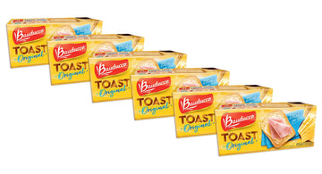 Bauducco Original Toast - Delicious, Light & Crispy Toasted Bread - Ready-To-Eat Breakfast Toast & Sandwich Bread - No Artificial Flavors - 30 Oz (Pack Of 6)