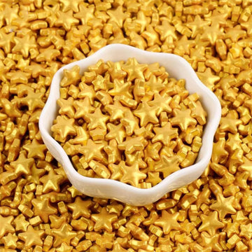 Sentovac Gold Star Sprinkles Edible Sugar For Cake Decorating Mix Sizes Gold Star Sprinkles Cake Topper Cupcake Cookie Baking De