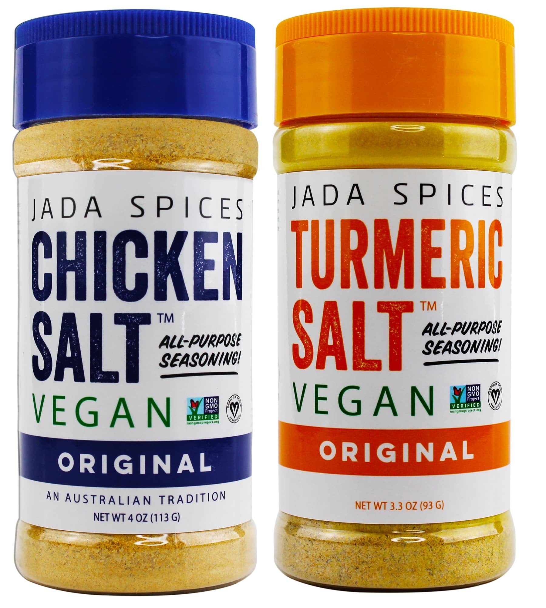 JADA Spices Chicken Salt - Original Turmeric Salt, Vegan & Keto, 3.65 oz (Pack of 2)