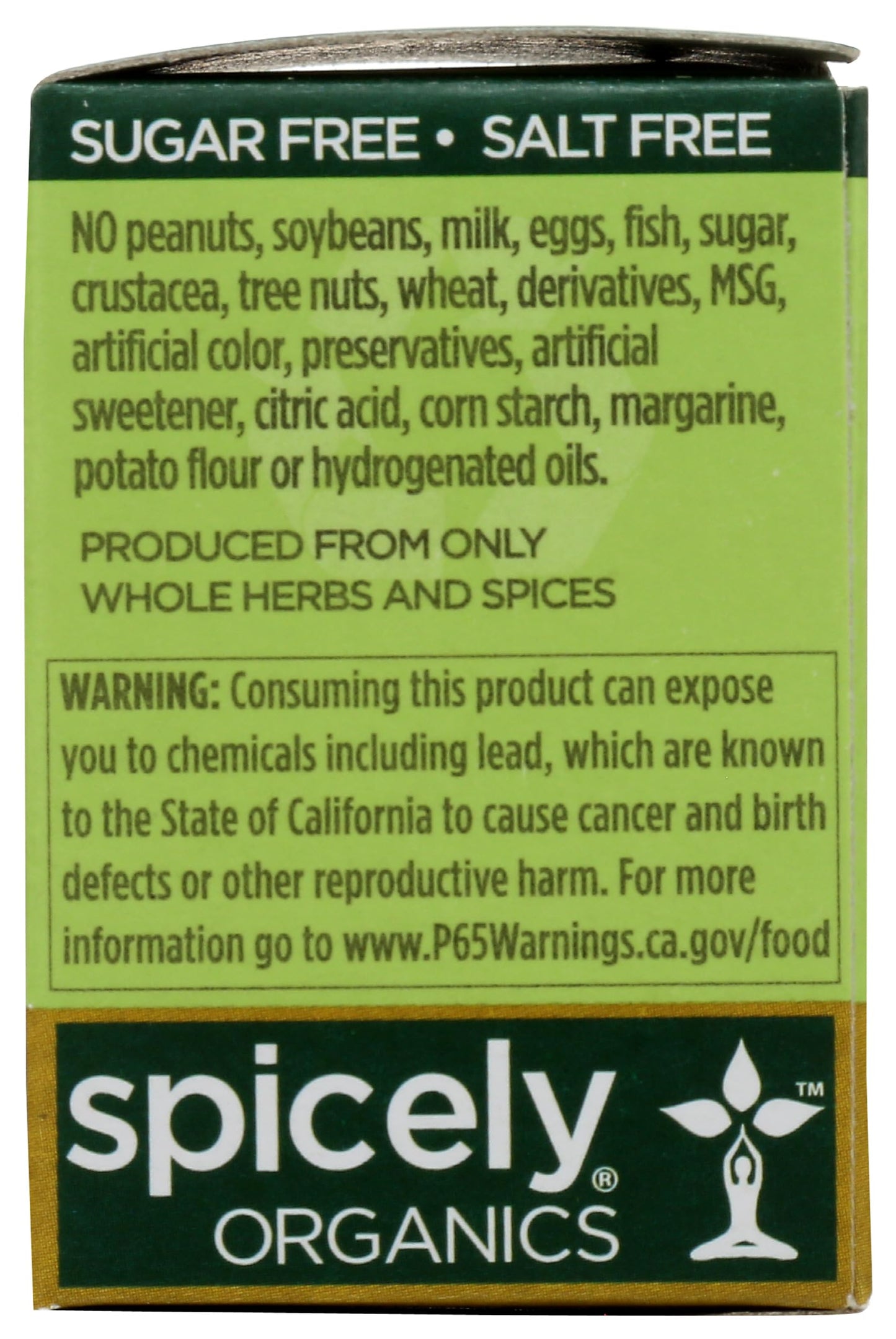 Spicely Organic Ginger Powder 0.40 Ounce ecoBox Certified Gluten Free